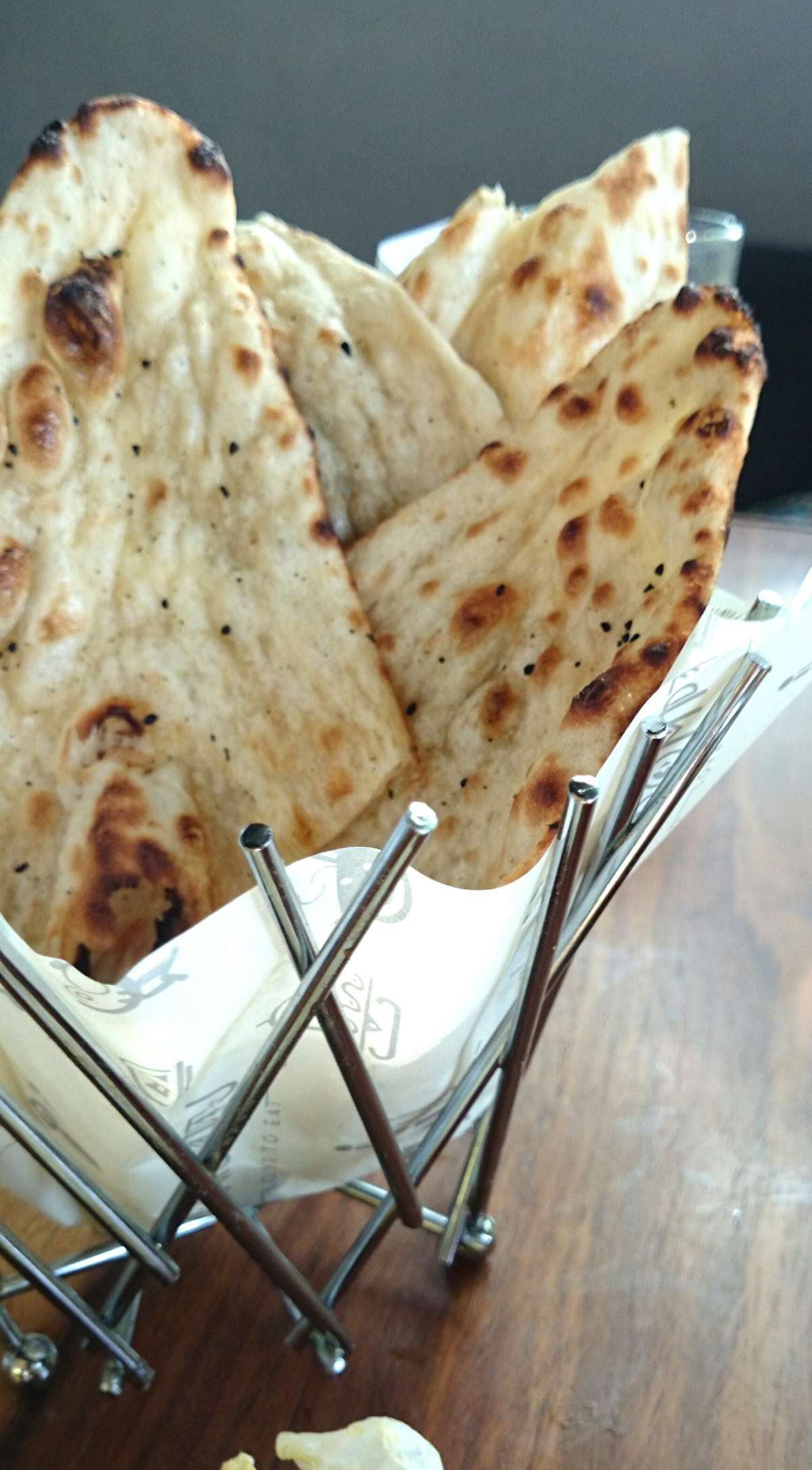 Illustrative concept photo of freshly baked tandoori naan flatbread